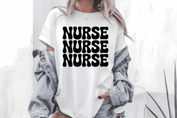 Bold Nurse Typography SVG Healthcare PNG