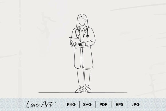 Female Doctor Outline SVG