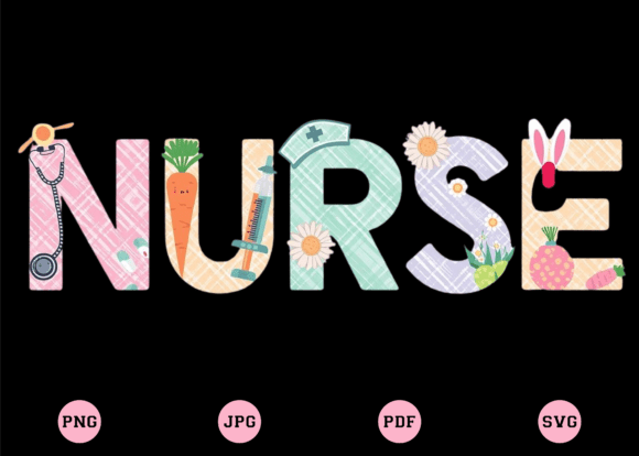 Nurse Easter Egg Sublimation SVG